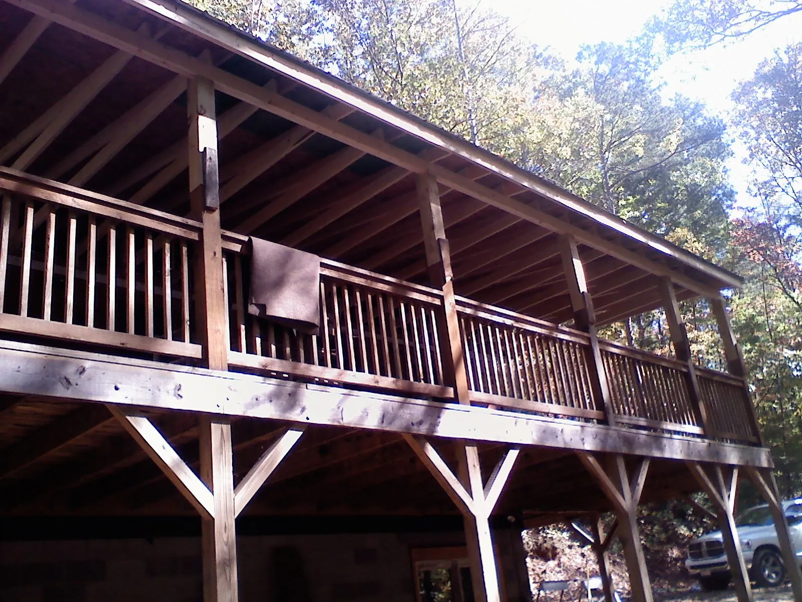 Timber framing under a new elevated porch and deck — Roof Leak Repair in Adairville by Roofing Brothers